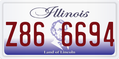 IL license plate Z866694