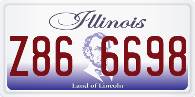 IL license plate Z866698