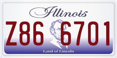 IL license plate Z866701