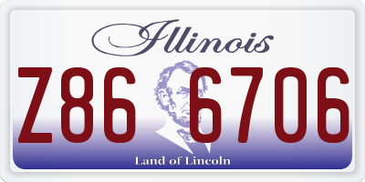 IL license plate Z866706