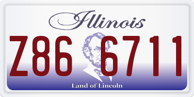 IL license plate Z866711