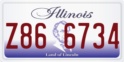 IL license plate Z866734