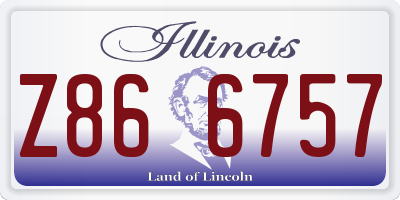 IL license plate Z866757