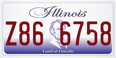 IL license plate Z866758