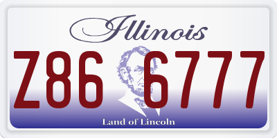 IL license plate Z866777