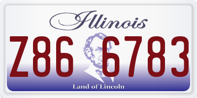 IL license plate Z866783