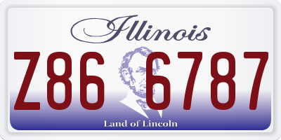 IL license plate Z866787