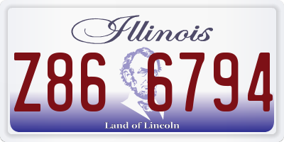 IL license plate Z866794