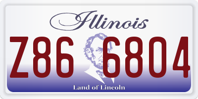 IL license plate Z866804