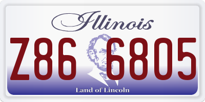 IL license plate Z866805