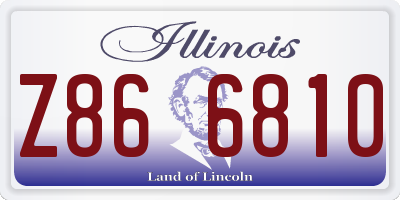 IL license plate Z866810