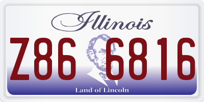 IL license plate Z866816