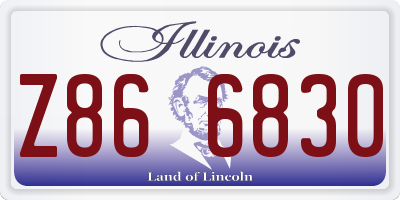 IL license plate Z866830
