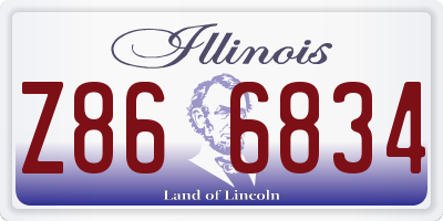 IL license plate Z866834