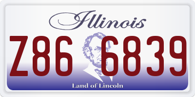 IL license plate Z866839
