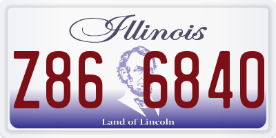 IL license plate Z866840