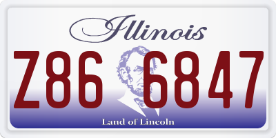 IL license plate Z866847