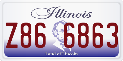 IL license plate Z866863