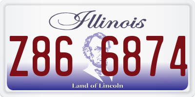 IL license plate Z866874