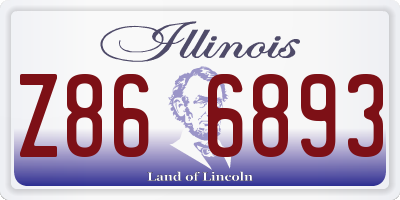 IL license plate Z866893