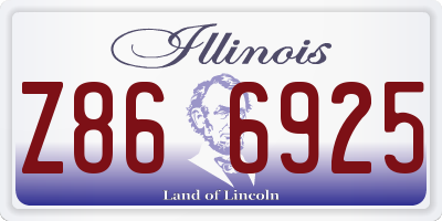 IL license plate Z866925