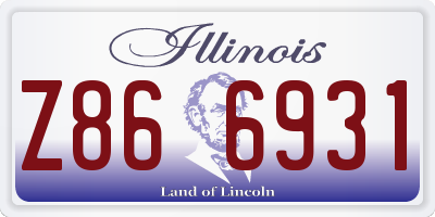 IL license plate Z866931