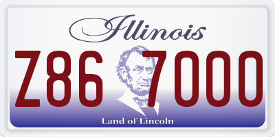 IL license plate Z867000