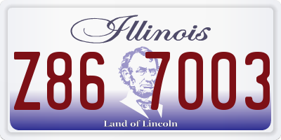 IL license plate Z867003