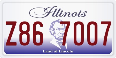 IL license plate Z867007