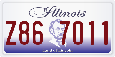 IL license plate Z867011