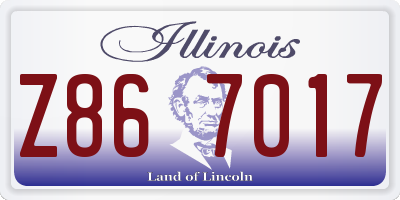 IL license plate Z867017