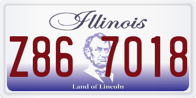 IL license plate Z867018