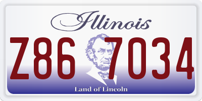 IL license plate Z867034