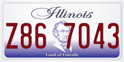 IL license plate Z867043