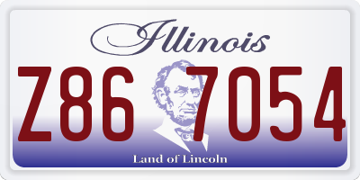 IL license plate Z867054