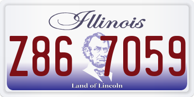 IL license plate Z867059