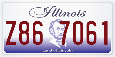 IL license plate Z867061
