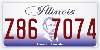 IL license plate Z867074