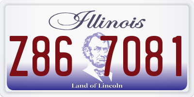 IL license plate Z867081