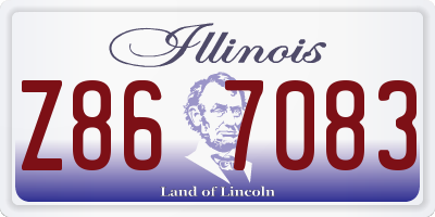 IL license plate Z867083