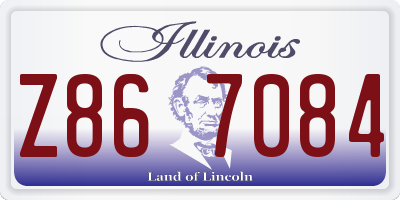 IL license plate Z867084