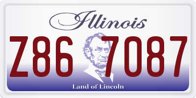 IL license plate Z867087