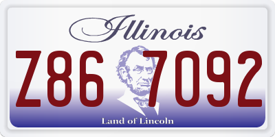 IL license plate Z867092