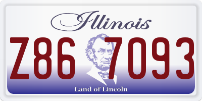 IL license plate Z867093