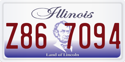 IL license plate Z867094