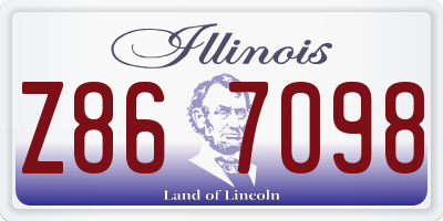 IL license plate Z867098