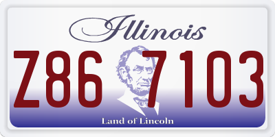 IL license plate Z867103