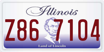 IL license plate Z867104