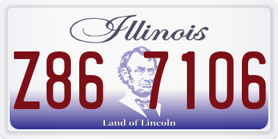 IL license plate Z867106