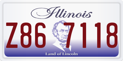 IL license plate Z867118